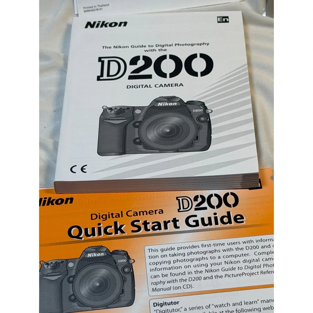 Nikon D200 Digital Camera User Manual Guide Quick Start English Spanish CD Set